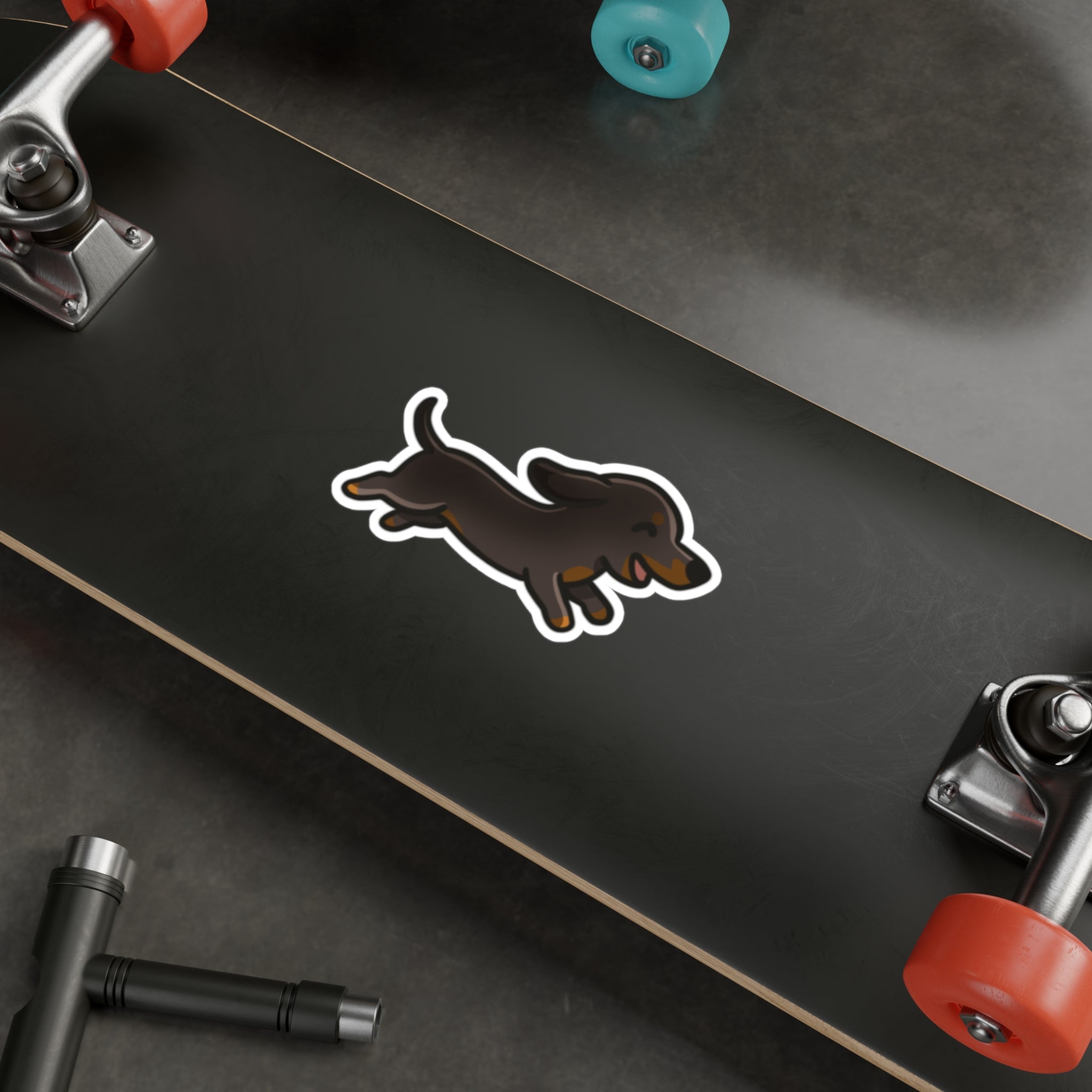 Black & Tan Weenie Vinyl Decal