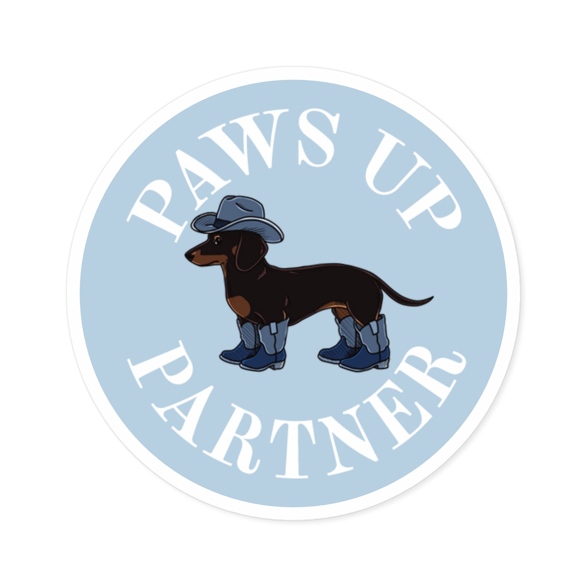 Paws Up Decal, Blue
