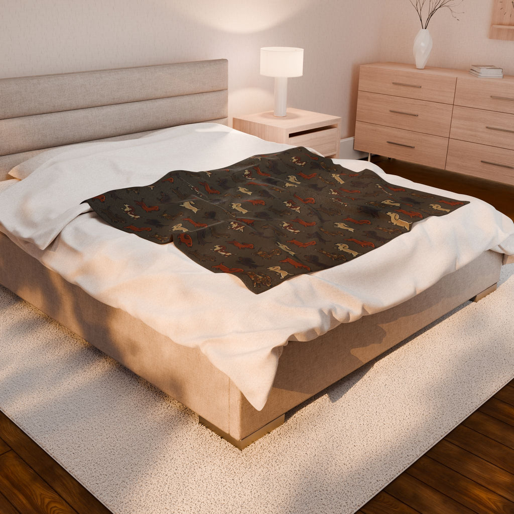 Running Weenies Plush Blanket