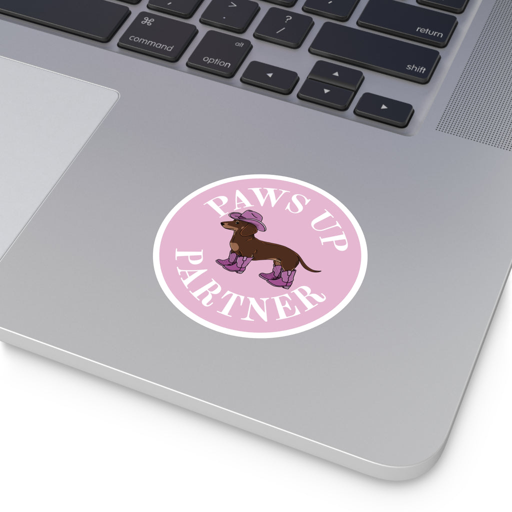 Paws Up Decal, Pink