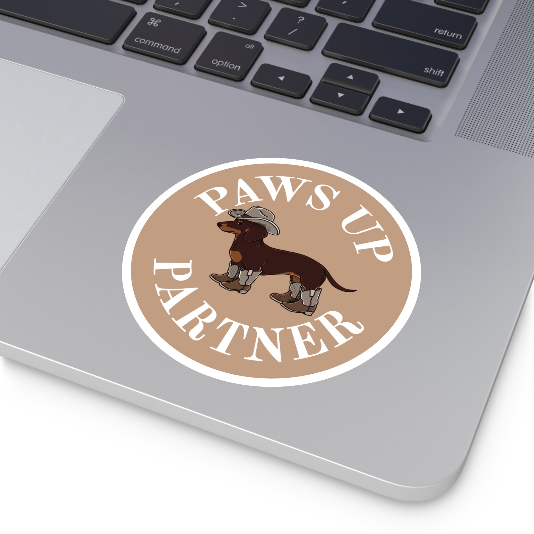 Paws Up Decal, Tan