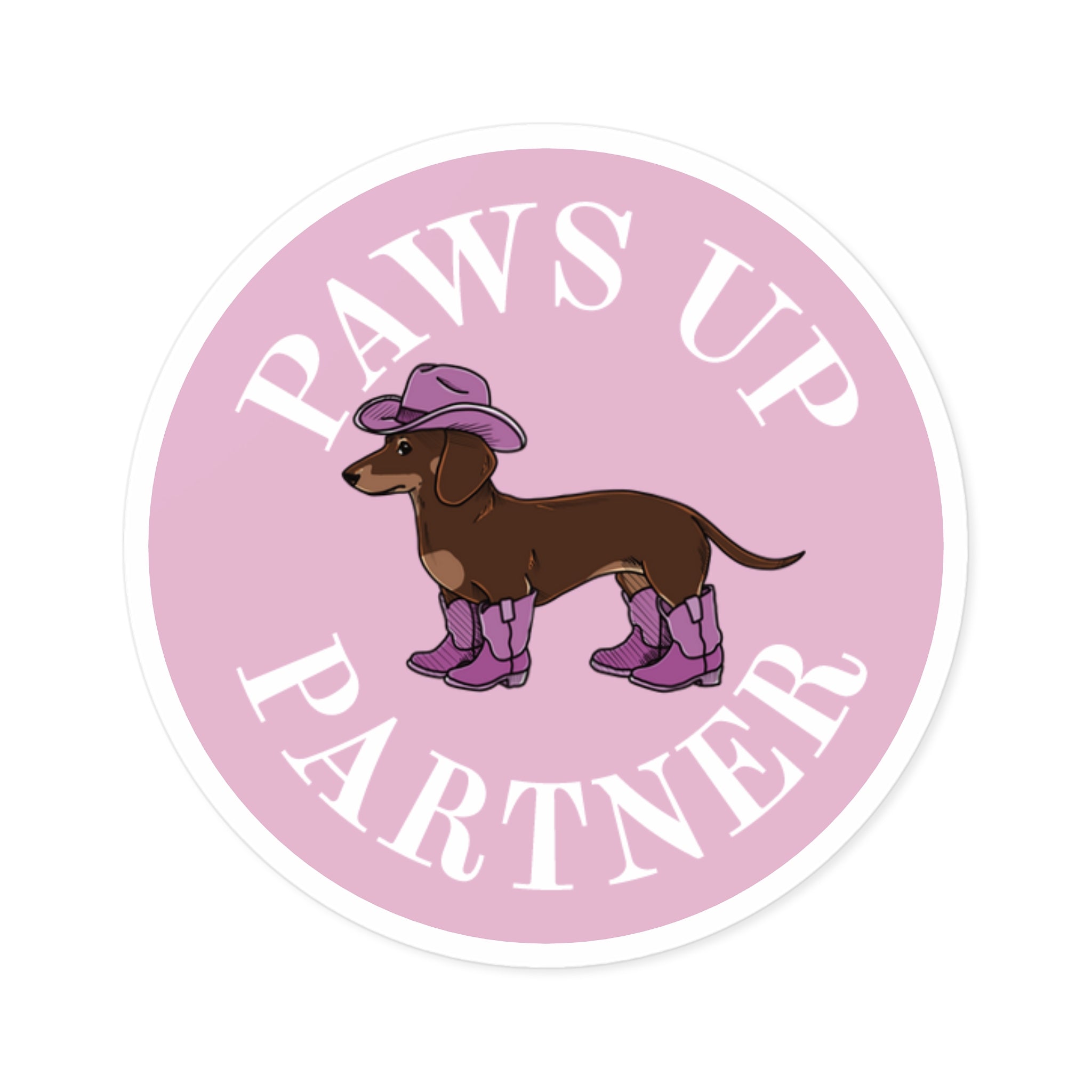 Paws Up Decal, Pink