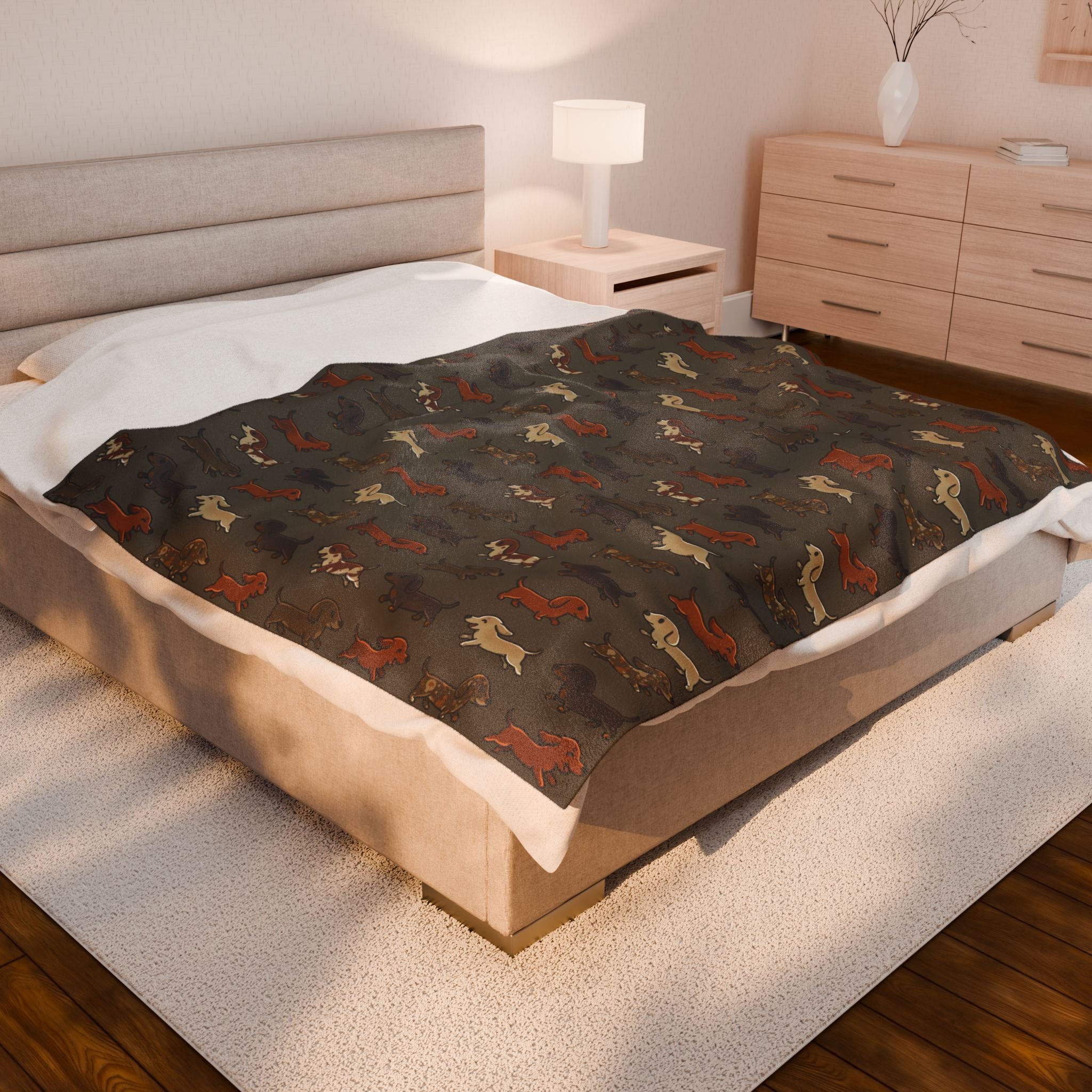 Running Weenies Plush Blanket