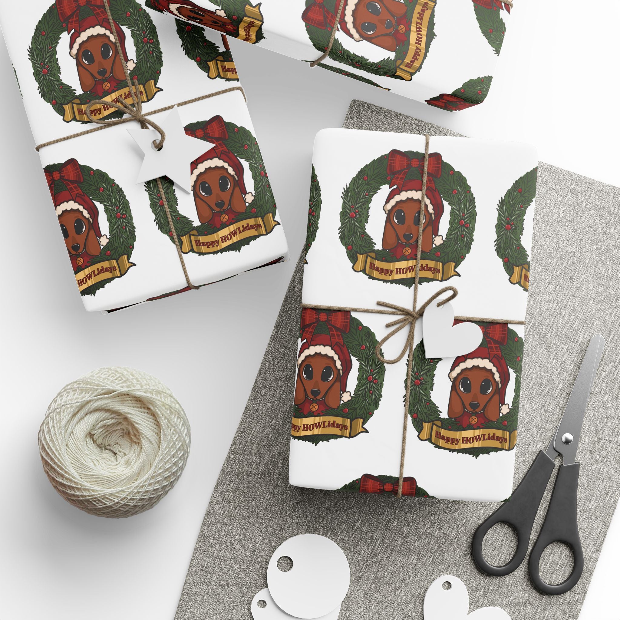 Howliday Santa Wrapping Paper